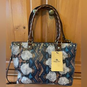 Patricia Nash Python Snakeskin Shoulder Bag